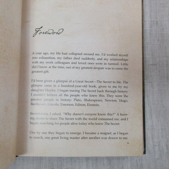 The Secret Beyond Words 2006 Nonfiction Self-help Book Hardcover by Rhonda Byrne - Picture 5 of 6